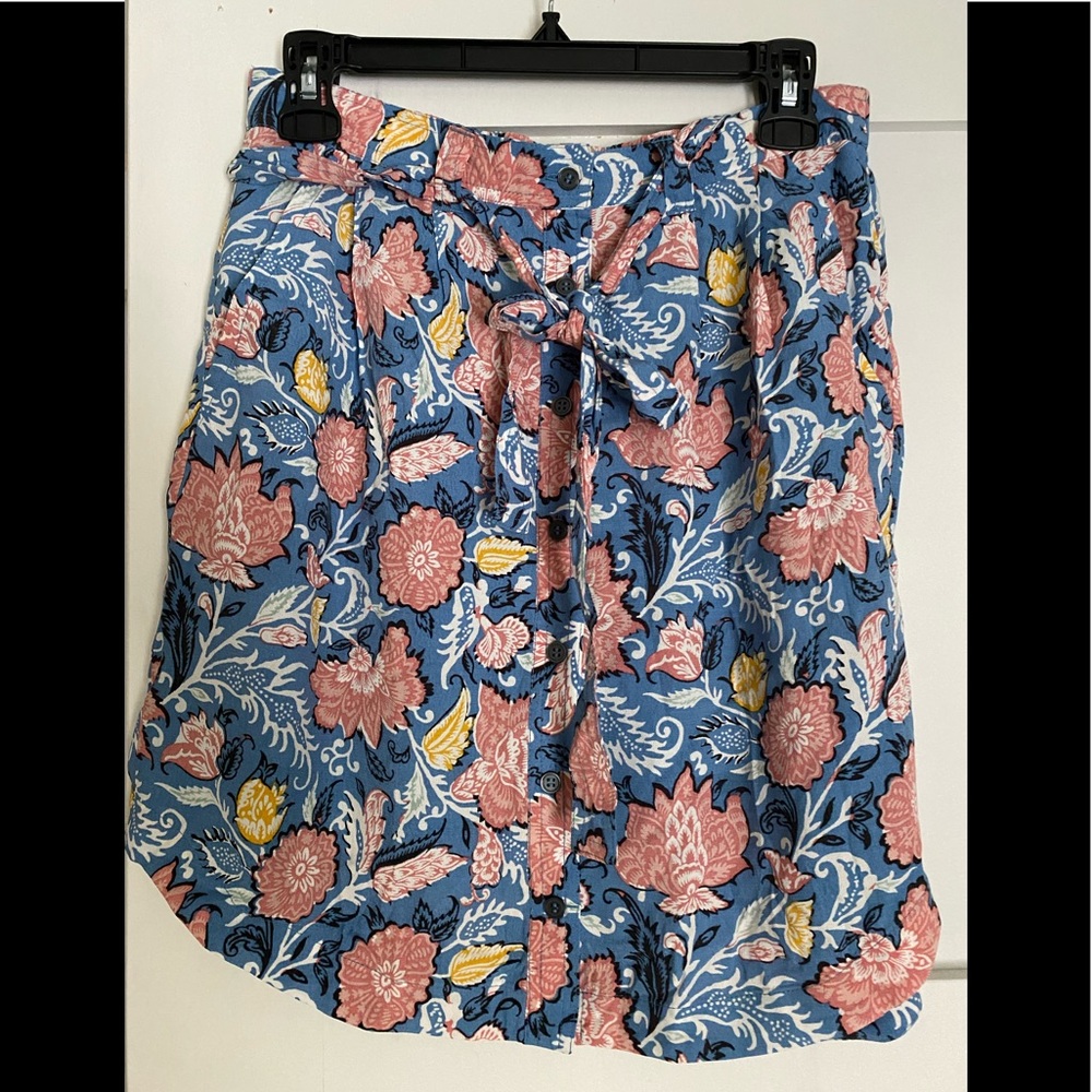 LOFT Floral Skirts. One is a Jacquard Material